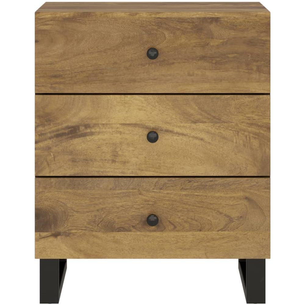 Comodino 50x33x62cm Legno Massello Di Mango E Legno Multistrato - Foto 3