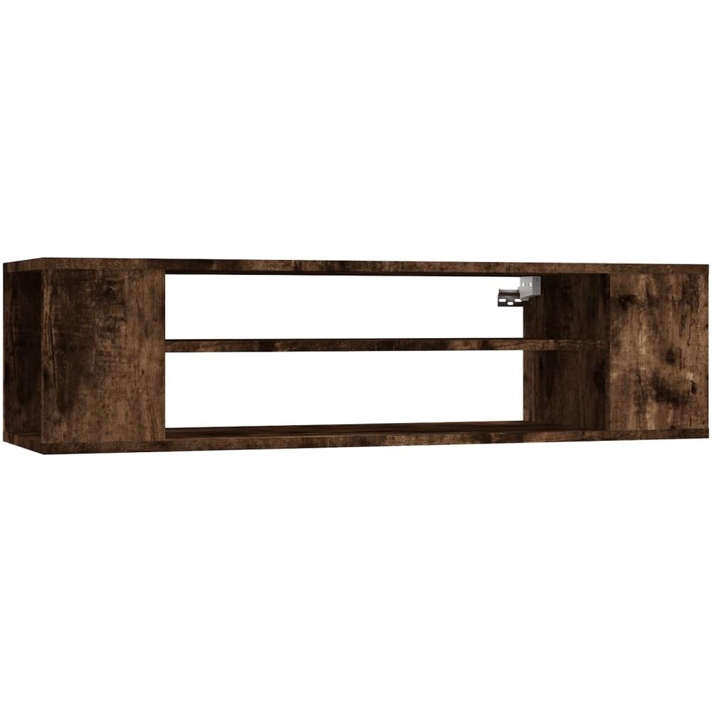 Mobile Tv Pensile Rovere Fumo 100x30x26,5 Cm Legno Multistrato - Foto 1