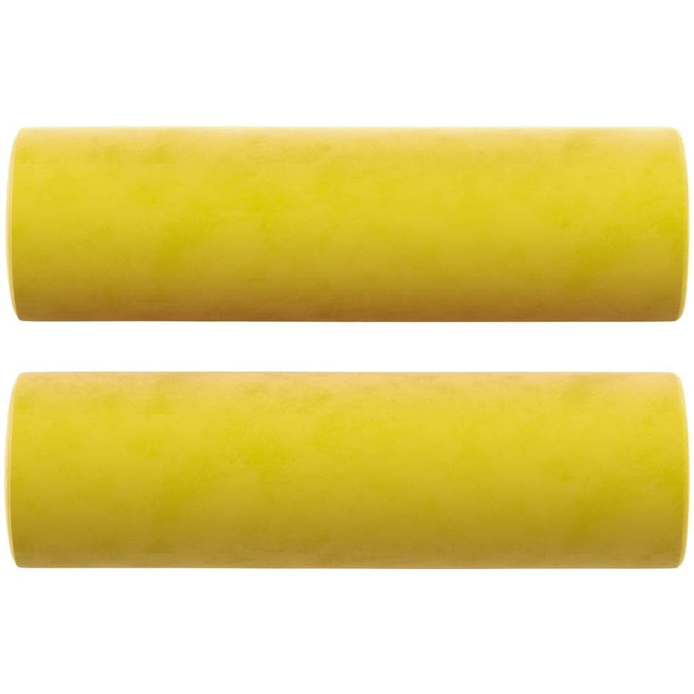 Cuscini Decorativi 2 Pz Giallo 15x50 Cm In Velluto - Foto 2