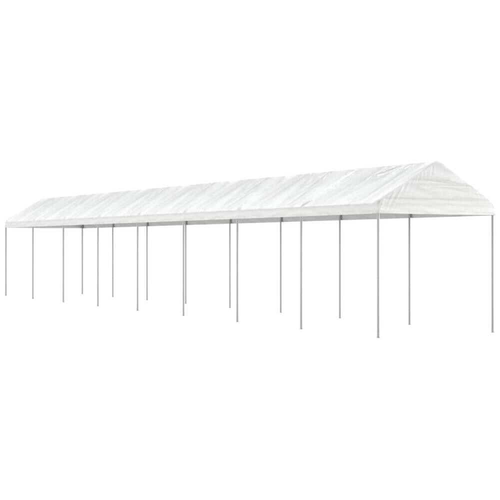 Gazebo Con Tetto Bianco 17,84x2,28x2,69 M In Polietilene - Foto 1