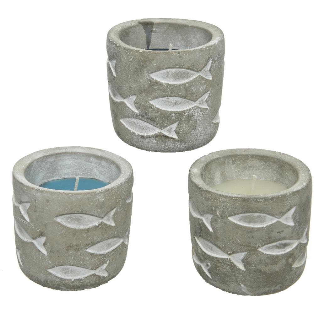 Candela Cera Alla Citronella Con Vaso In Cemento Da Esterno - Foto 1