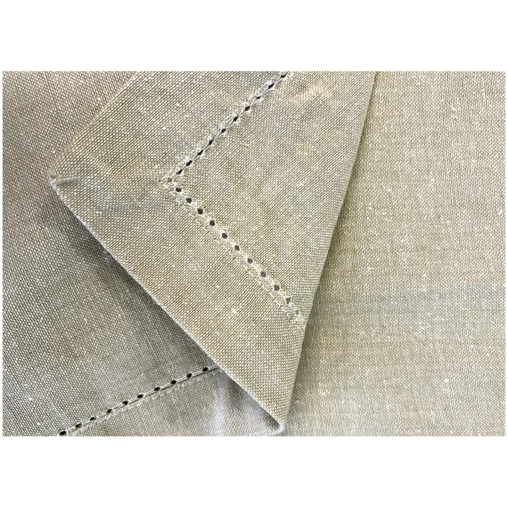 Tovaglia Cucina Soggiorno In Cotone Con Orlo A Giorno In Tinta Unita Vari Colori Ajour 140x300cm Beige Melange - Foto 4