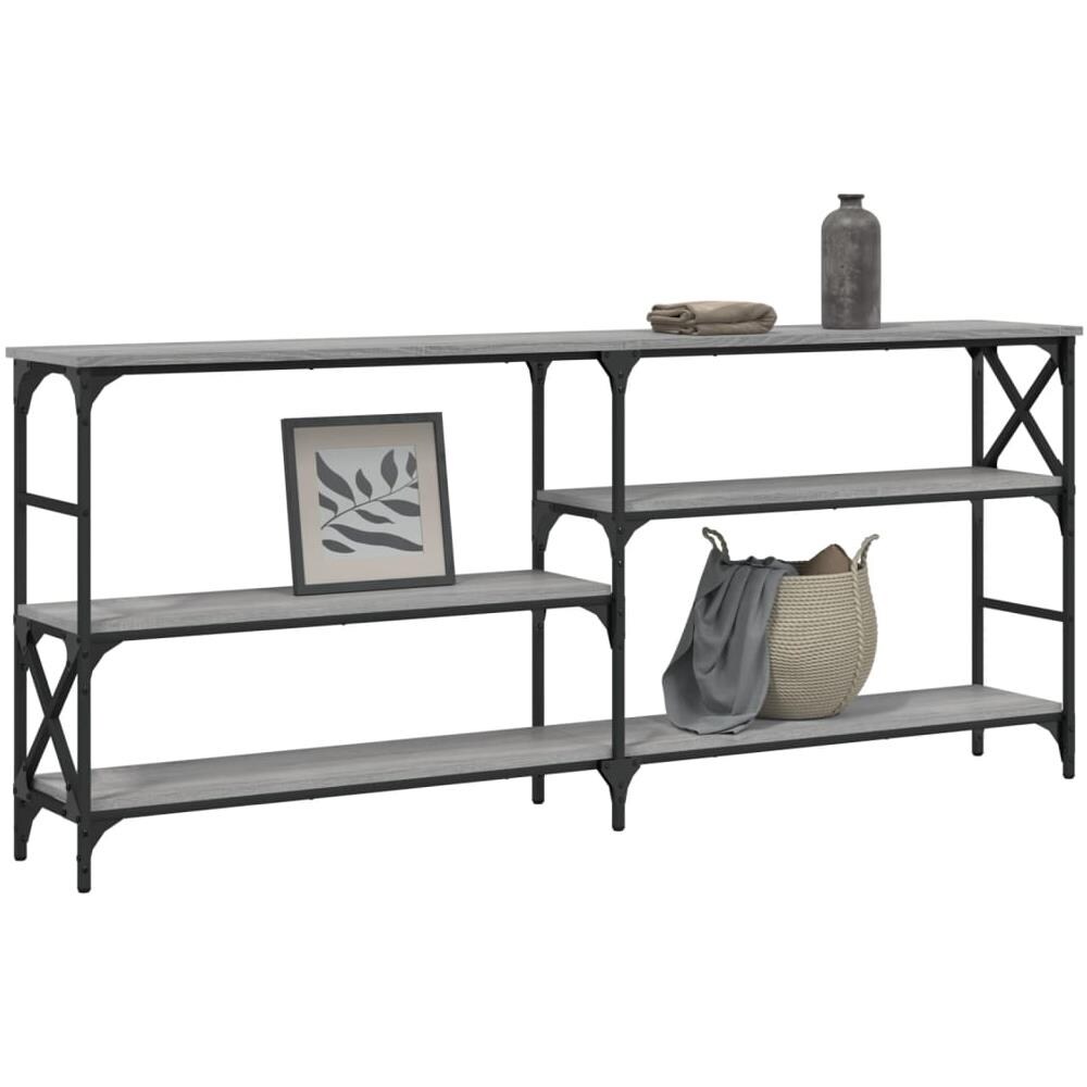 Tavolo Consolle Grigio Sonoma 180x29x76,5 Cm Legno Multistrato - Foto 3
