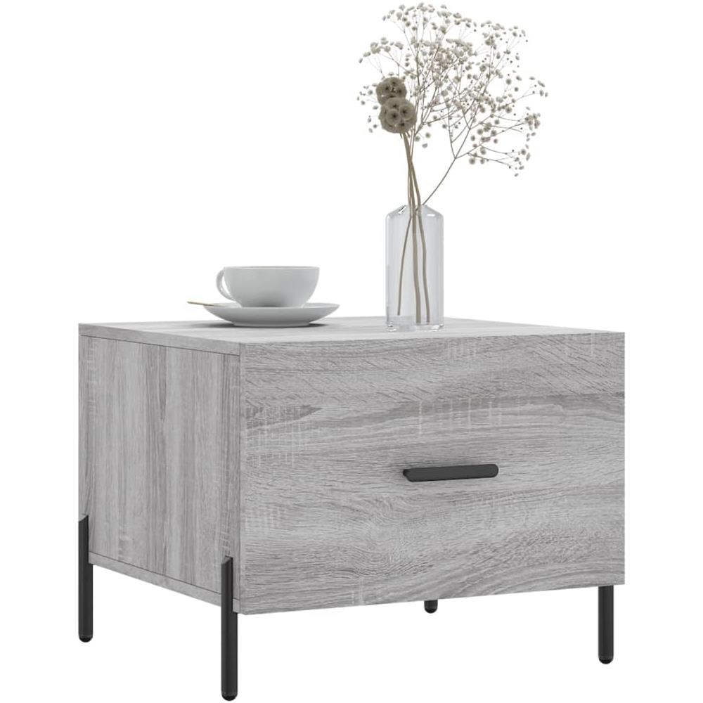 Tavolino Da Salotto Grigio Sonoma 50x50x40 Cm Legno Multistrato - Foto 3