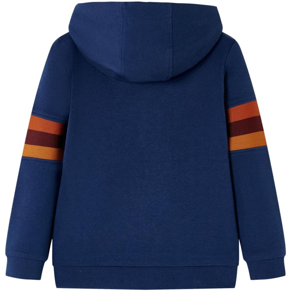 Felpa con Cappuccio per Bambini Stampa Snowboard e Orso Blu Marino 116 - Foto 2