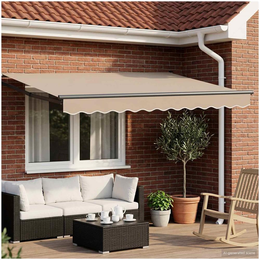 Tettuccio Elettrico Retrattile Beige e Antracite 3 x 2,5 m - Foto 2