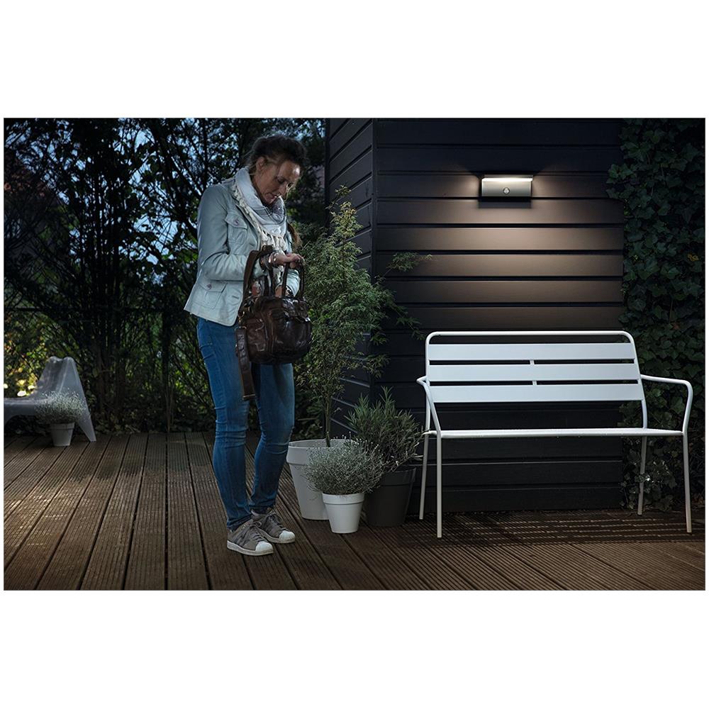 Bustan Lampada Led da Parete da Esterno con Sensore di Movimento Grigio  - Foto 3