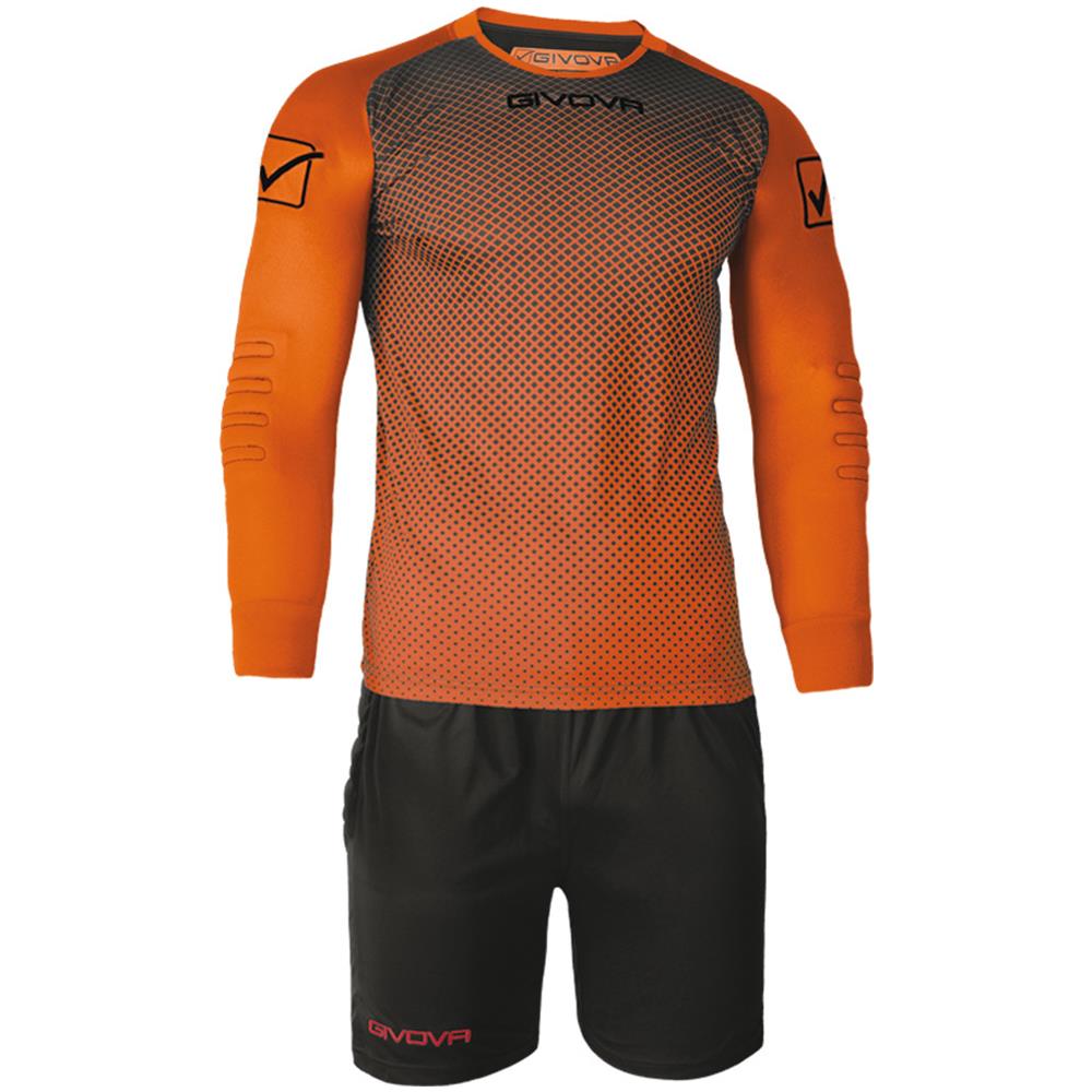Kit Manchester Portiere Givova - Completo Di Manica Lunga E Pantaloncino Arancio / nero Taglia Xl - Foto 1