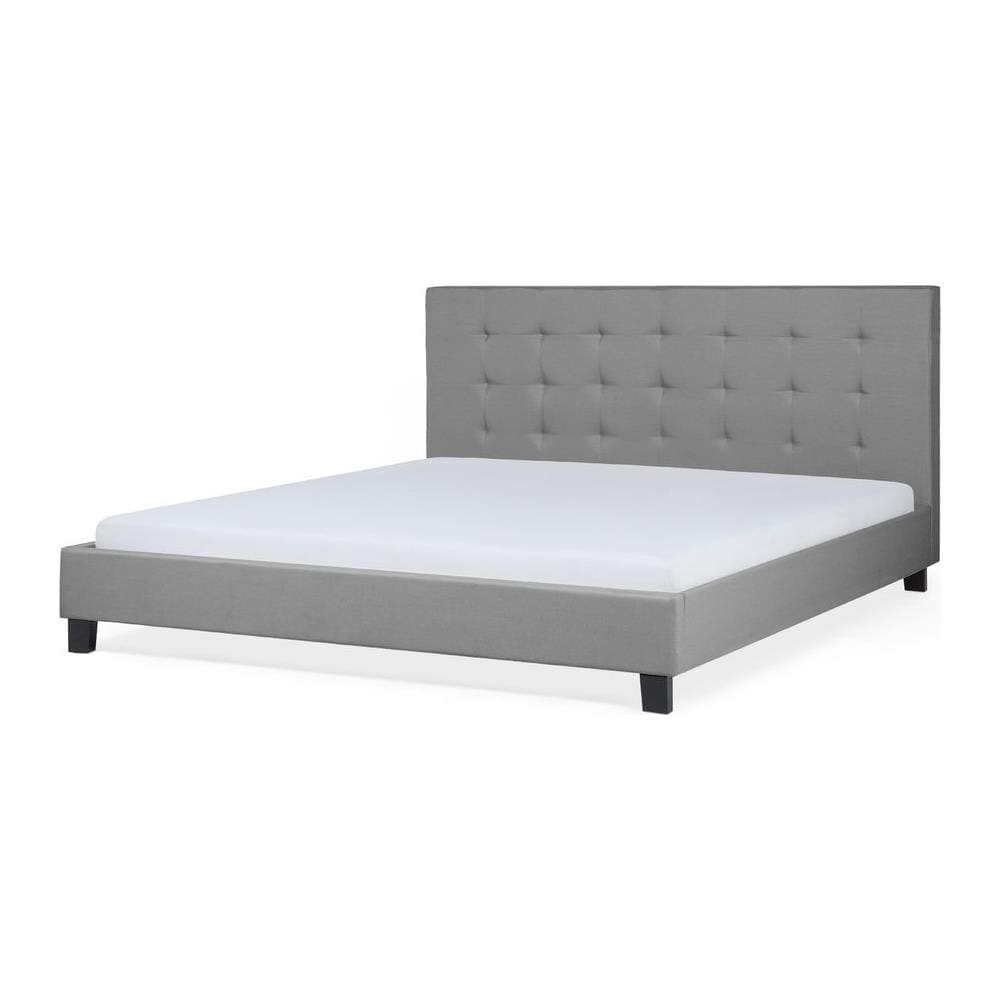 Letto In Tessuto Grigio Chiaro 180x200 Cm La Rochelle - Foto 2