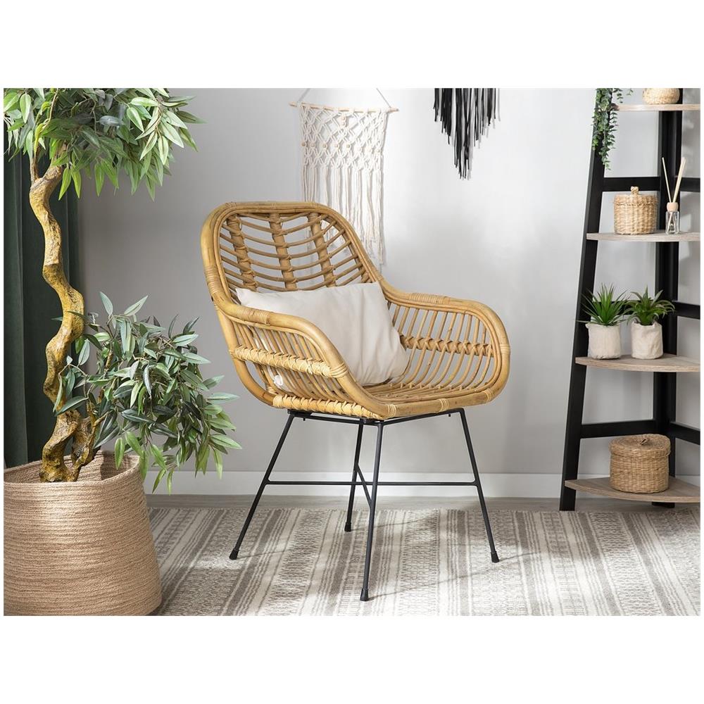 Sedia In Rattan Beige Canora - Foto 2