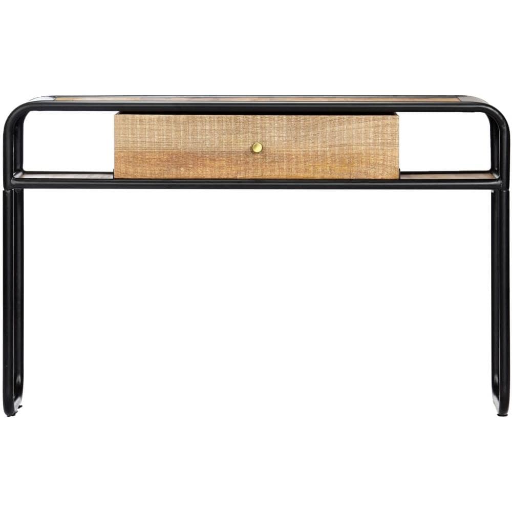 Tavolo Consolle 118x30x75 Cm In Legno Massello Di Mango - Foto 2