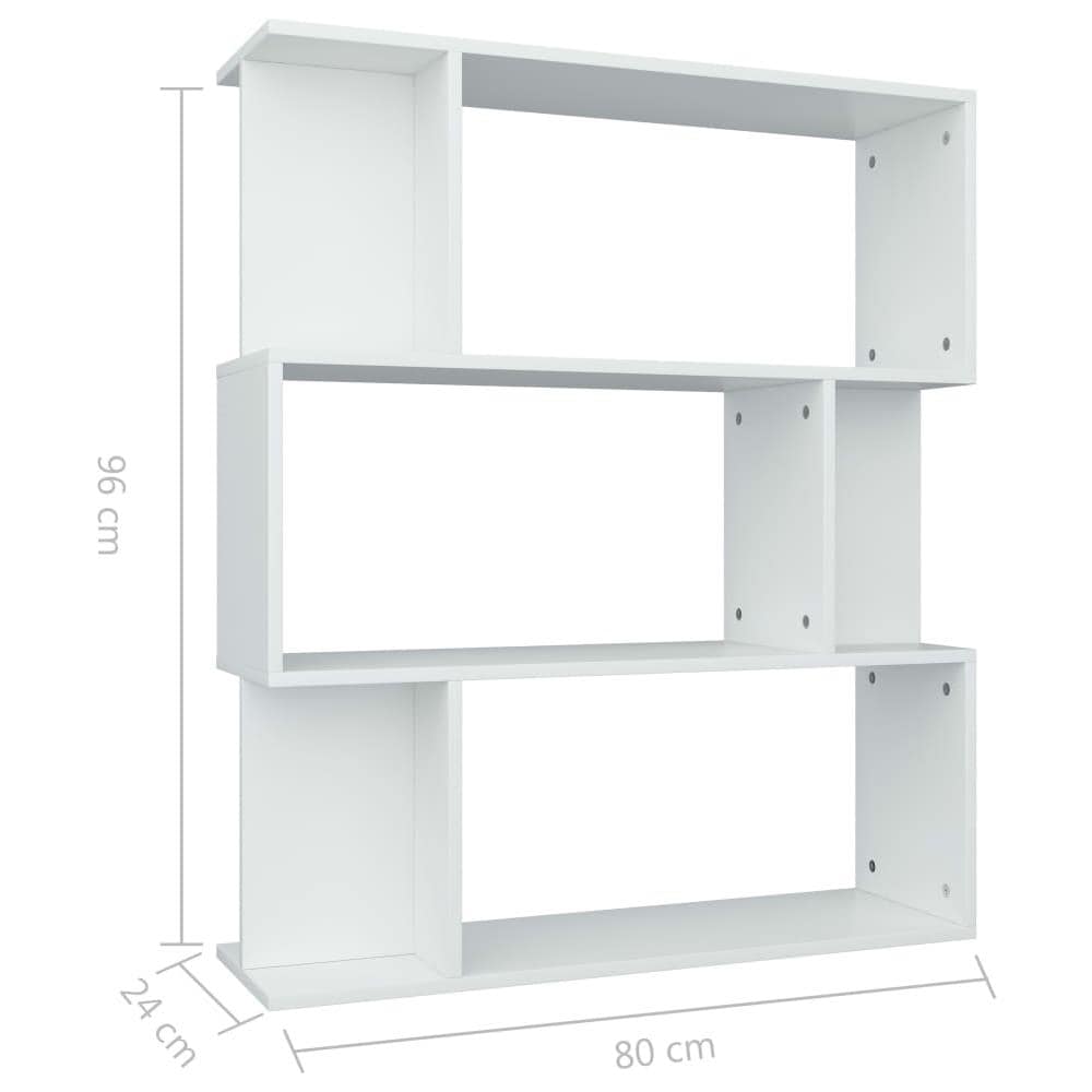Libreria /Divisorio Bianco 80x24x96 cm in Legno Multistrato - Foto 8