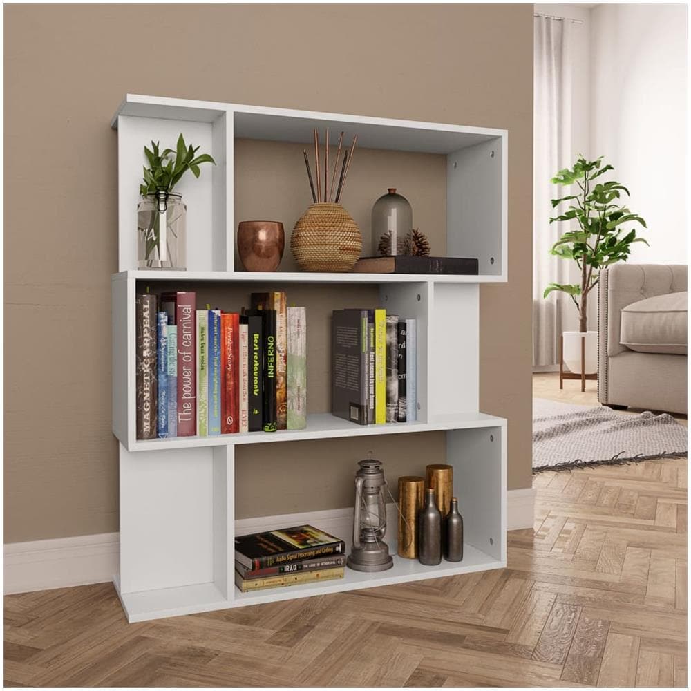 Libreria /Divisorio Bianco 80x24x96 cm in Legno Multistrato - Foto 1