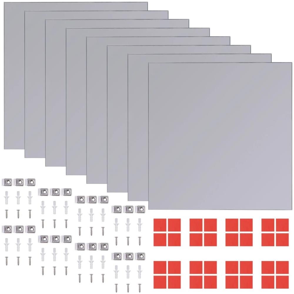 Piastrelle In Vetro A Specchio Senza Cornice 16 Pz 20,5 Cm - Foto 2