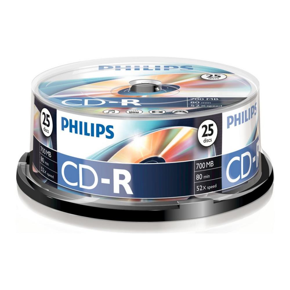Supporto registrabile CD CR7D5NB25/00 - CD-R - 52x - 700 MB - 25 Pacco Spindle - 120mm - 1,33 Ora Tempo di registrazione massimo - Foto 2