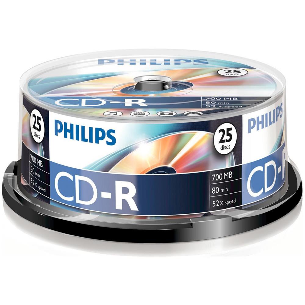 Supporto registrabile CD CR7D5NB25/00 - CD-R - 52x - 700 MB - 25 Pacco Spindle - 120mm - 1,33 Ora Tempo di registrazione massimo - Foto 3