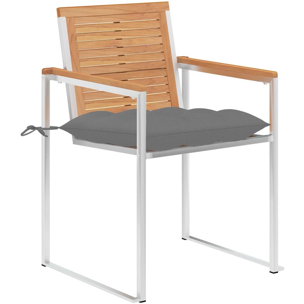 Sedie Da Giardino Con Cuscini 6 Pz In Legno Massello Di Teak - Foto 2