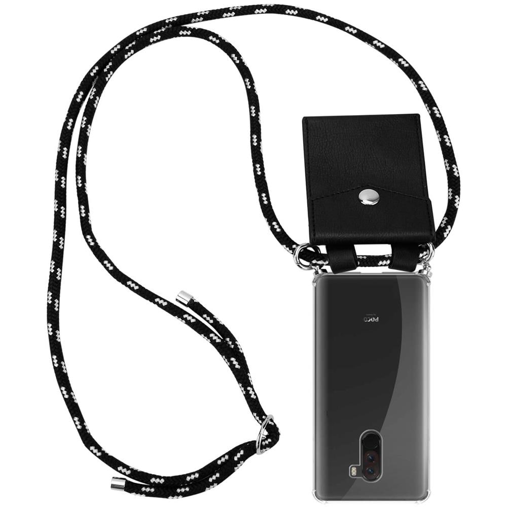 Catena Di Telefoni Cellulari Compatibile Con In Nero Argento - Coperchio Protettivo In Silicone Con Anelli D'argento, Cinturino In Corda E Custodia Staccabile - Foto 1