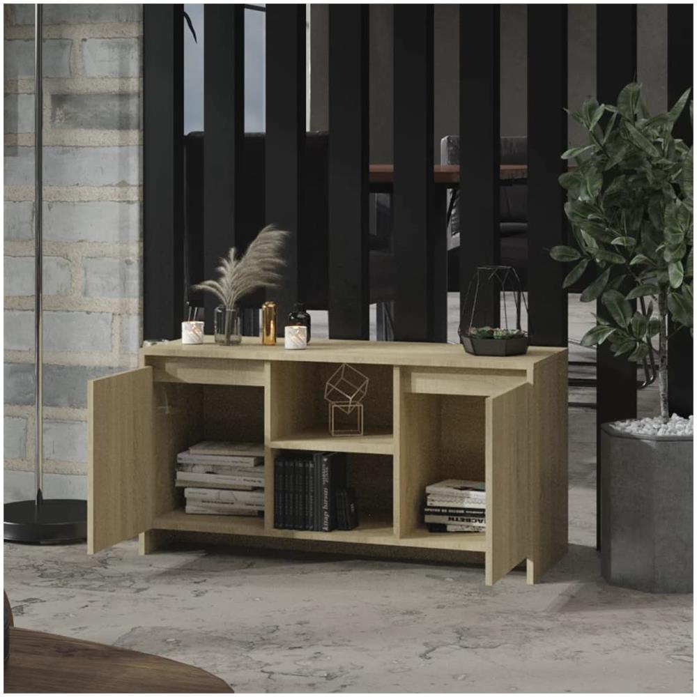 Mobile Porta TV Rovere Sonoma 102x37,5x52,5 cm in Truciolato - Foto 2