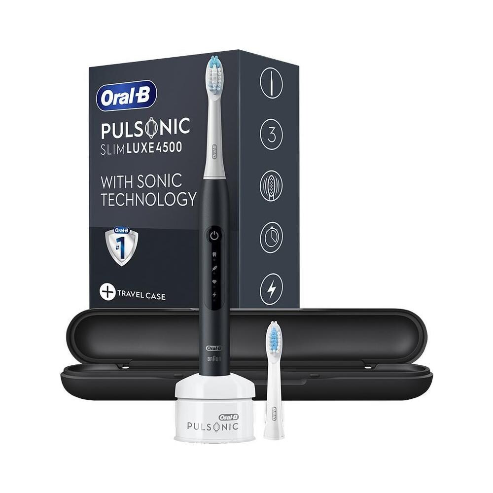 Spazzolino Sonoro Pulsonic Slim Luxe 4500 Nero Opaco In Edizione Da Viaggio - Foto 2