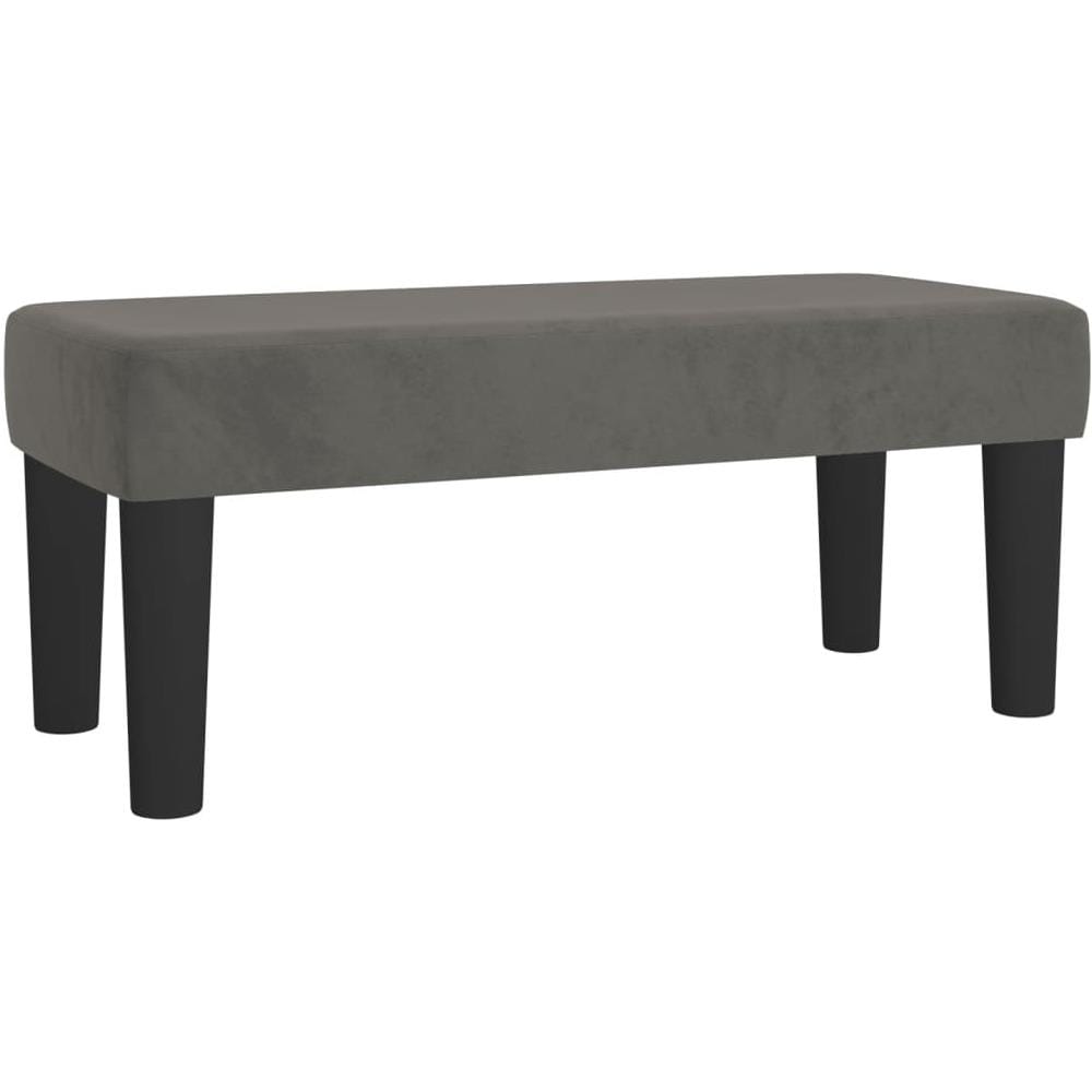 Panca Grigio Scuro 70x30x30 Cm In Velluto - Foto 2