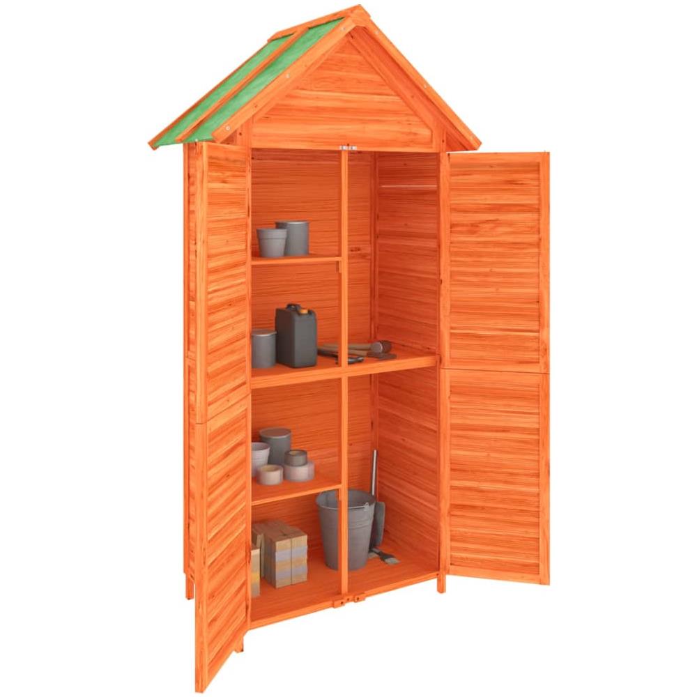 Rimessa Da Giardino Marrone 89x52,5x175 Cm Legno Massello Pino - Foto 3