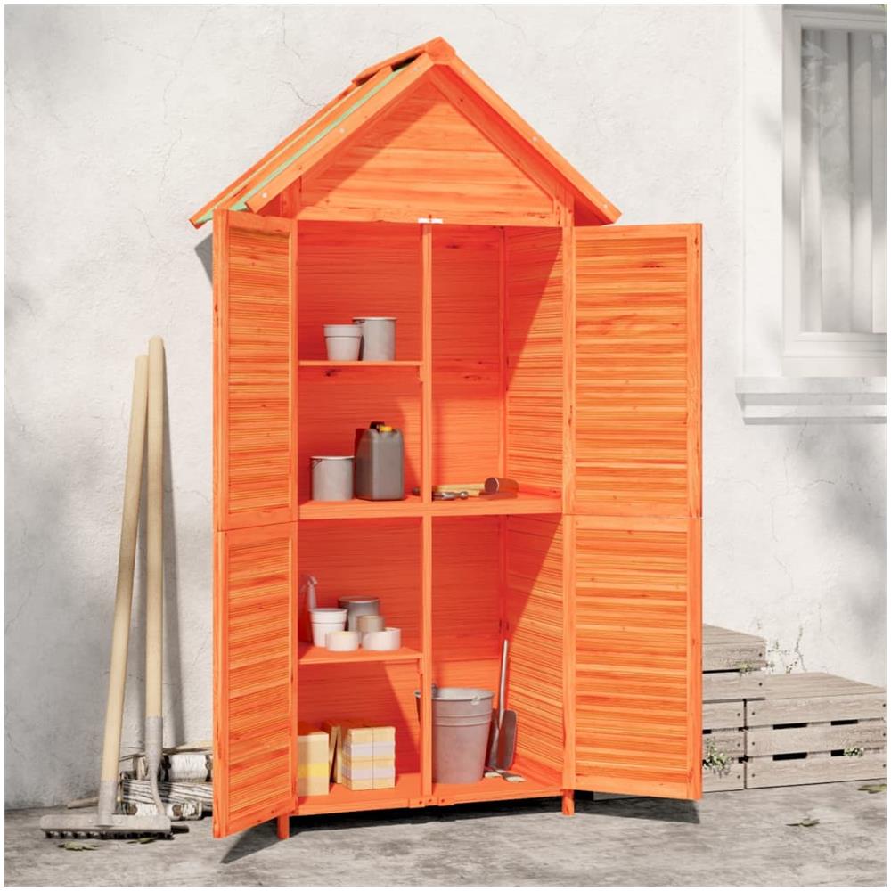 Rimessa Da Giardino Marrone 89x52,5x175 Cm Legno Massello Pino - Foto 1