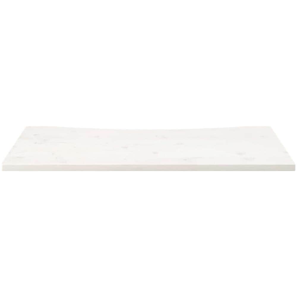 Piano Scrivania Bianco 100x50x2,5 Cm In Legno Massello Di Pino - Foto 3