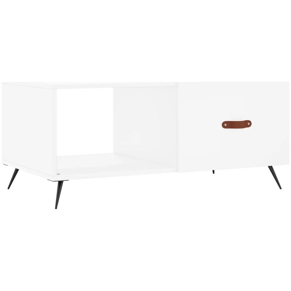 Tavolino Da Salotto Bianco 90x50x40 Cm In Legno Multistrato - Foto 2