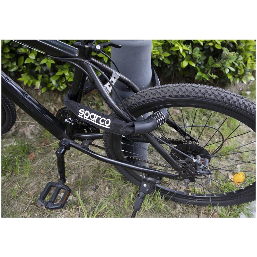 Lucchetto A Catena Per Bicicletta Nero Con Combinazione Sparco - Foto 5