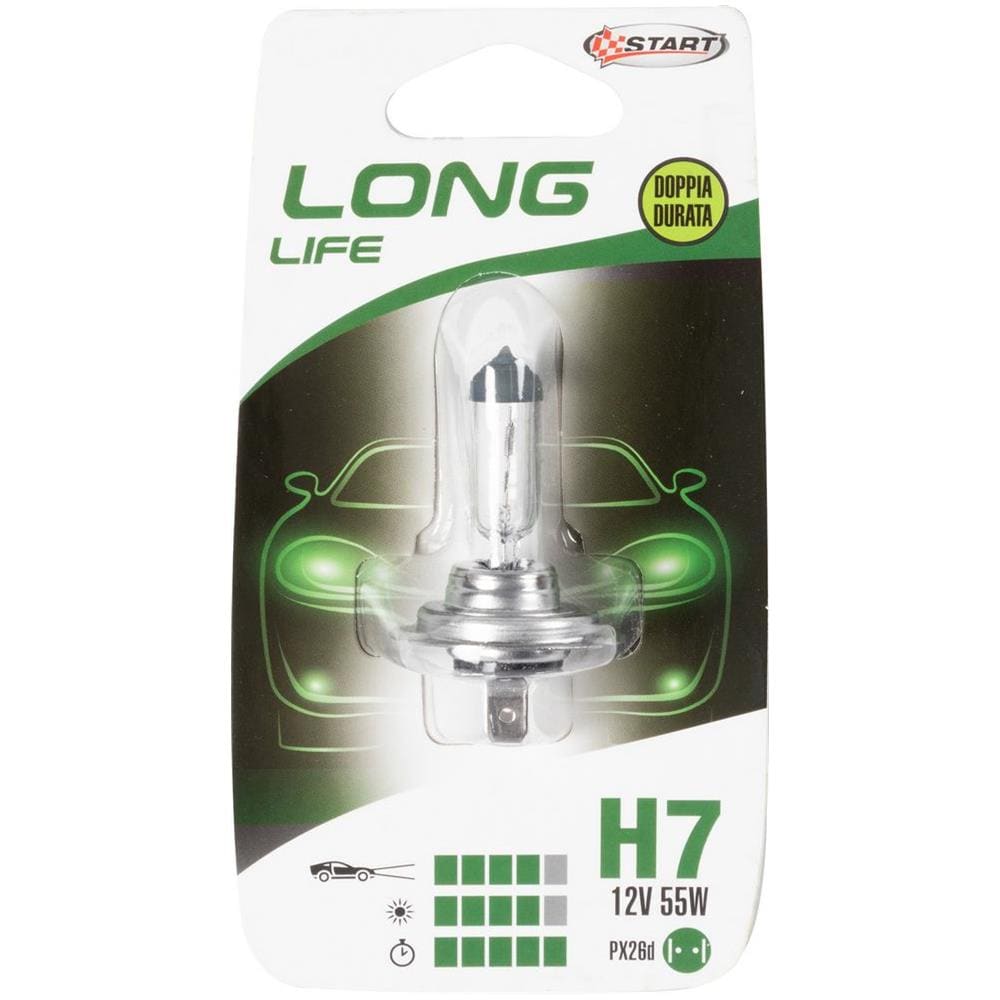 H7 Long Life Lampadina Singola Xenon Per Luci Auto 12v 55w Px26d - Foto 1