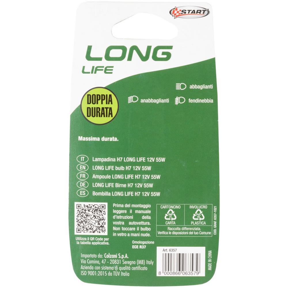 H7 Long Life Lampadina Singola Xenon Per Luci Auto 12v 55w Px26d - Foto 3