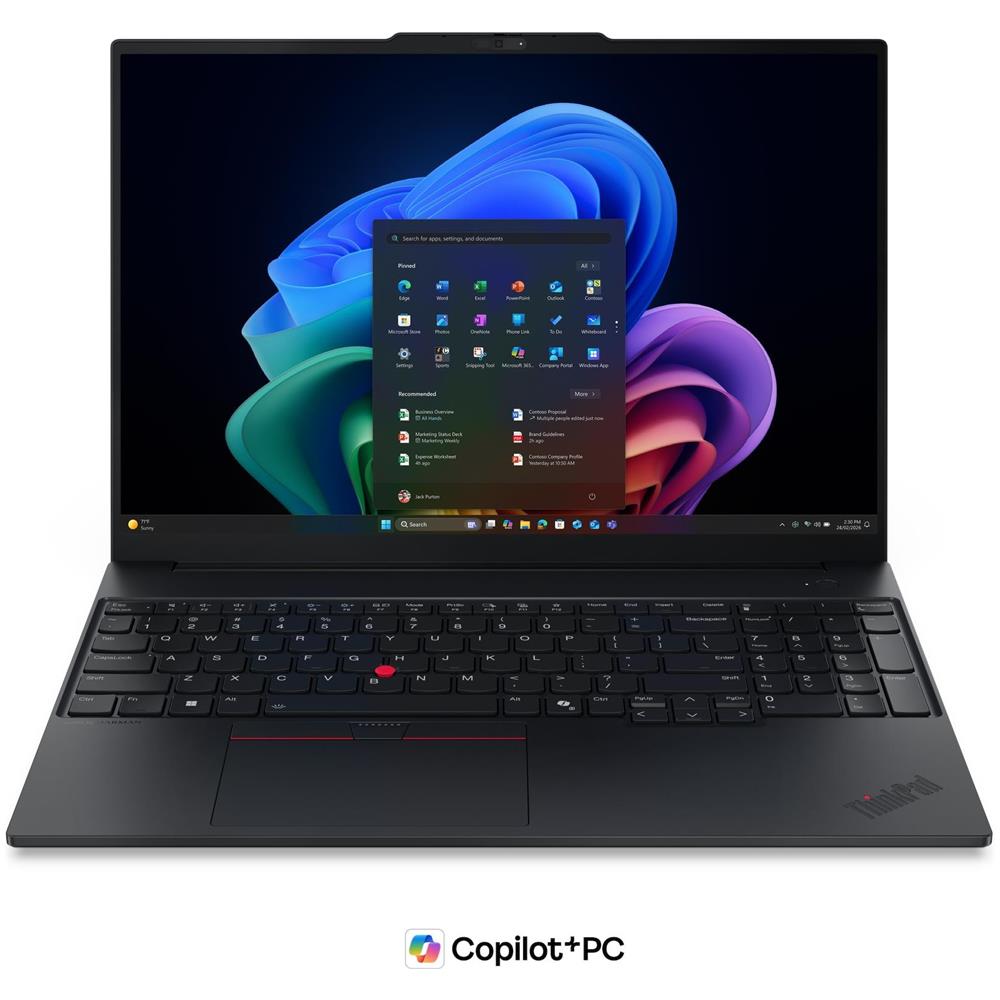 ThinkPad E16 Gen 4 (Intel) Copilot+ PC Intel Core Ultra 5 325 Computer portatile 40,6 cm (16") WUXGA 16 GB DDR5-SDRAM 512 GB SSD Wi-Fi 7 (802.11be) Windows 11 Pro Italiano Nero - Foto 1