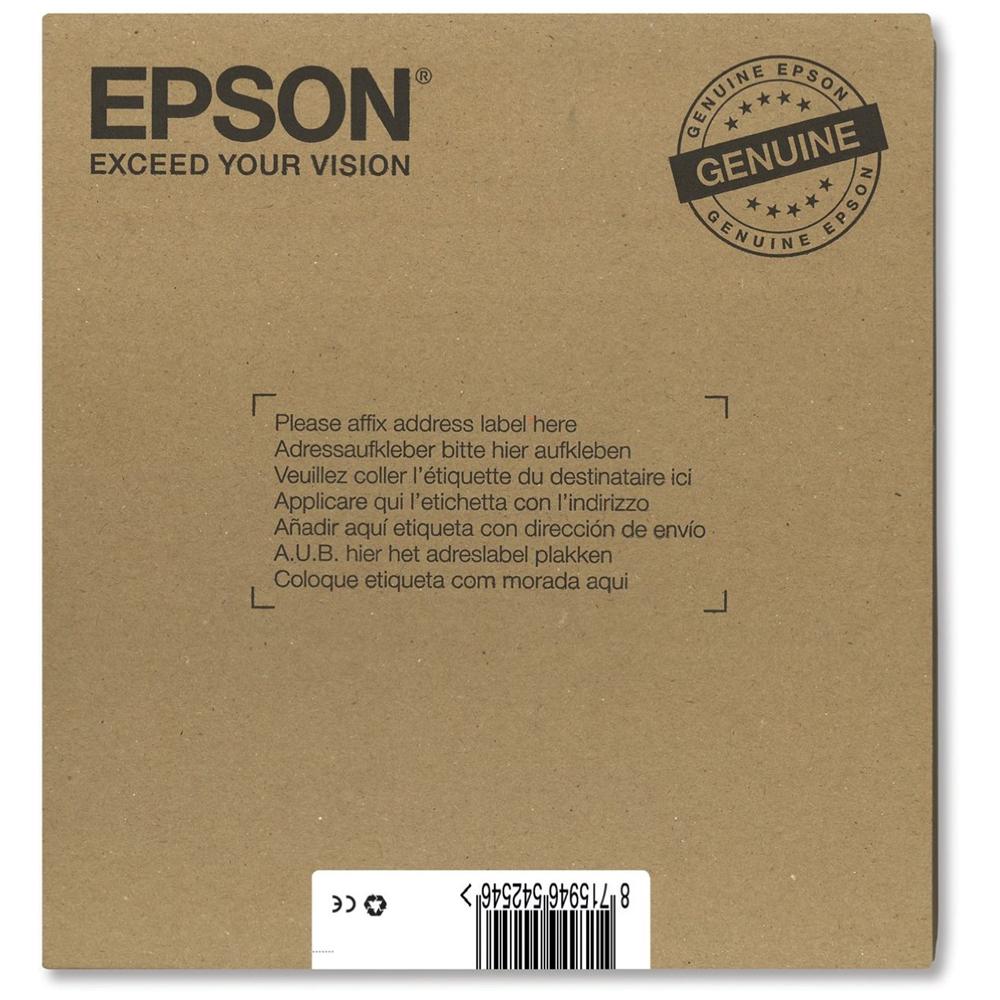 C13T12954510 Cartuccia Ink Originale Nero Ciano Magenta Gialla Stylus D78/92 D120/120 NE / 120 PE Capacità 1725 Pagine Blister 4 pezzi - Foto 2