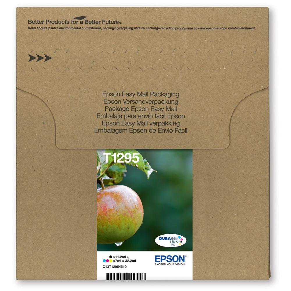 C13T12954510 Cartuccia Ink Originale Nero Ciano Magenta Gialla Stylus D78/92 D120/120 NE / 120 PE Capacità 1725 Pagine Blister 4 pezzi - Foto 1