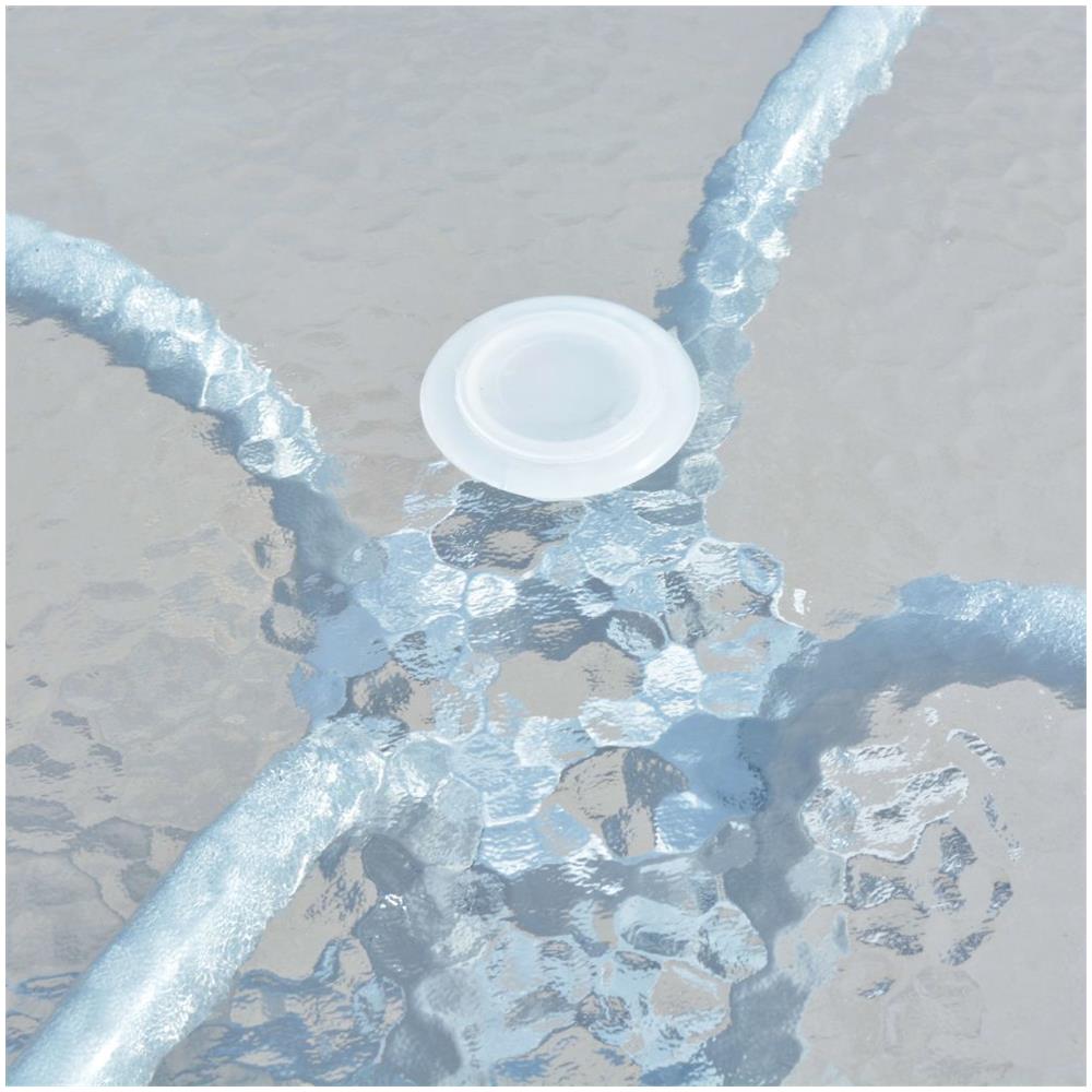 Set da Pranzo da Giardino 5 pz in Acciaio 80x71cm Nero e Grigio - Foto 2