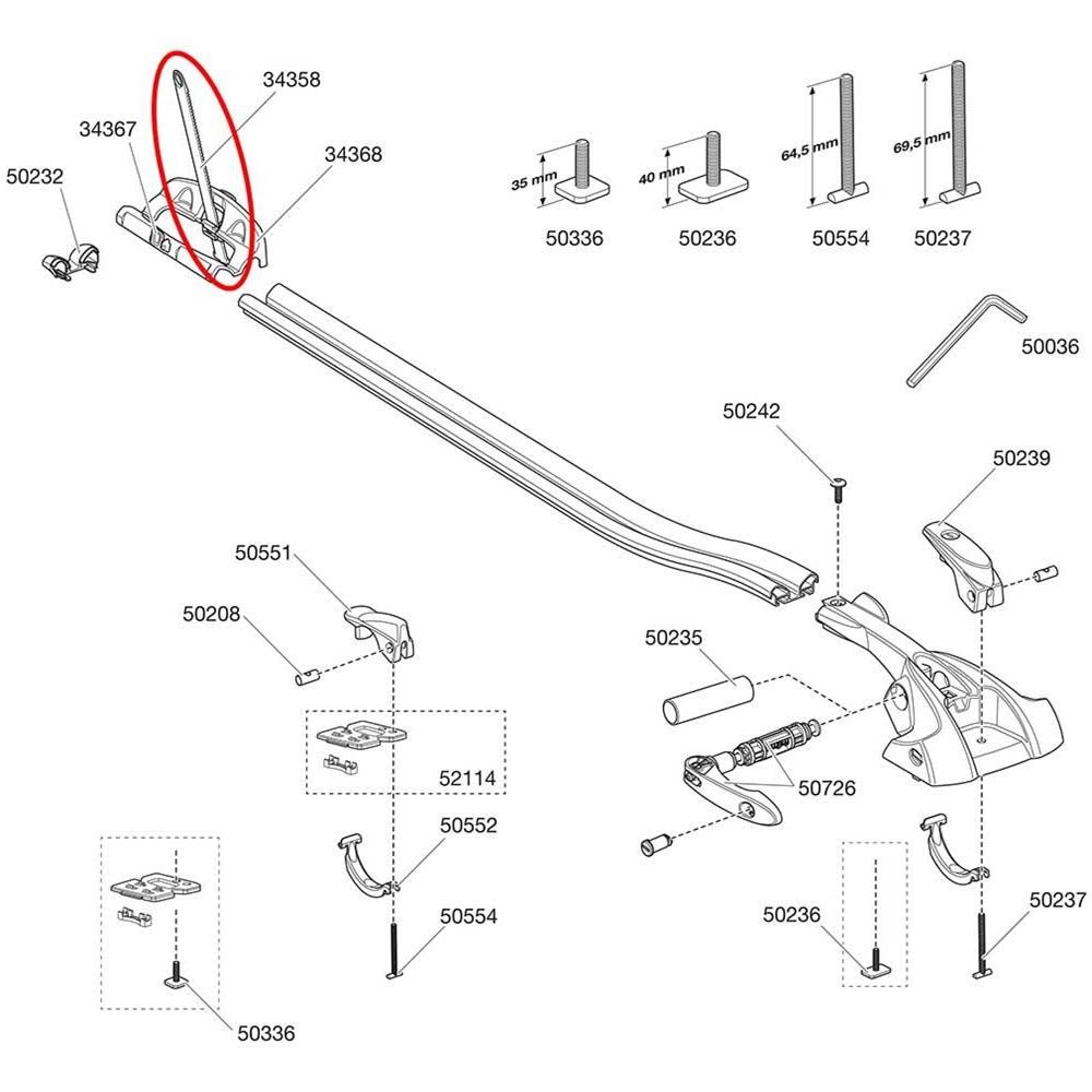 Ricambi Wheel Strap 34358 Proride 591 Trasporto One Size - Foto 1
