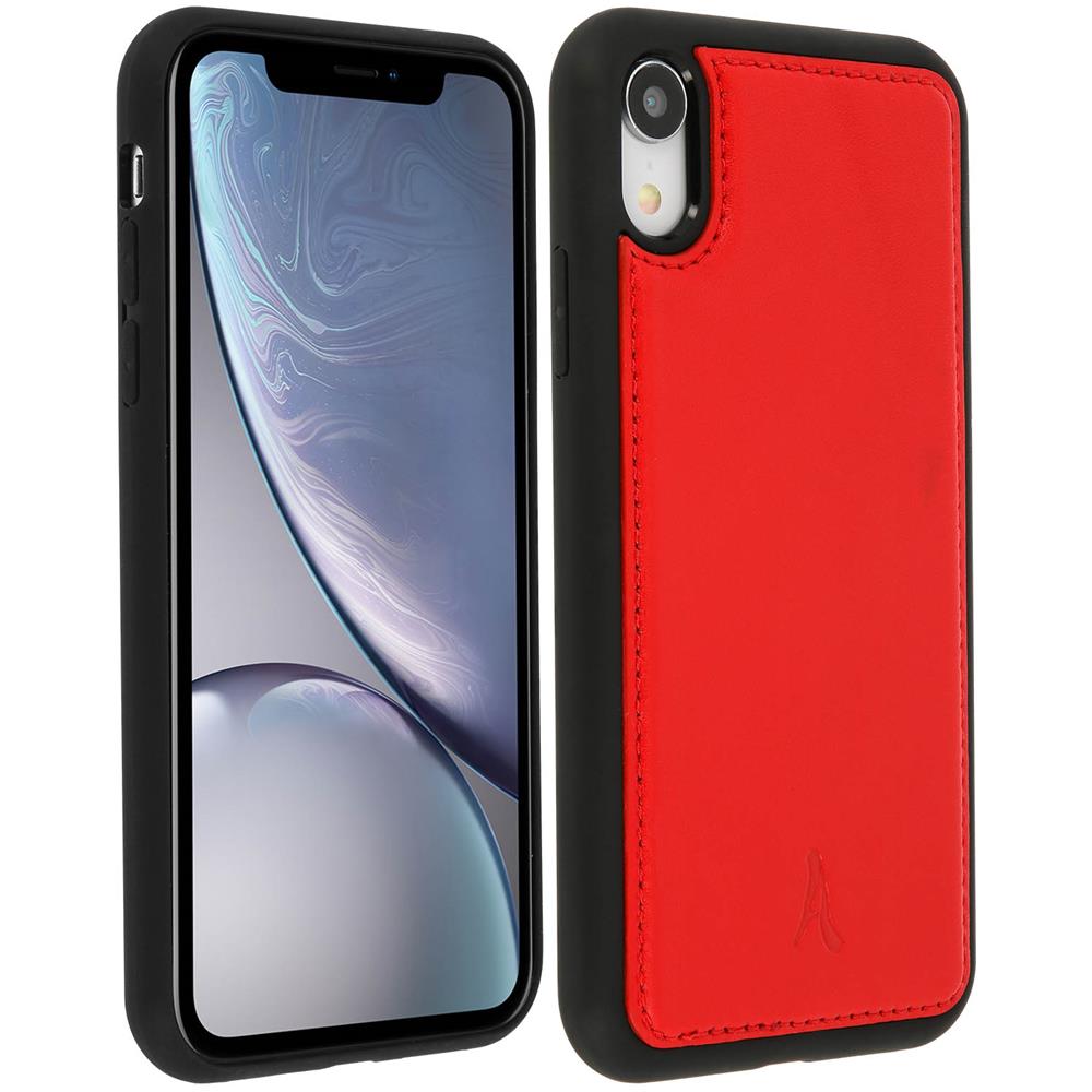 Cover Apple Iphone Xr Protezione Rigida Vera Pelle Rosso - Foto 1