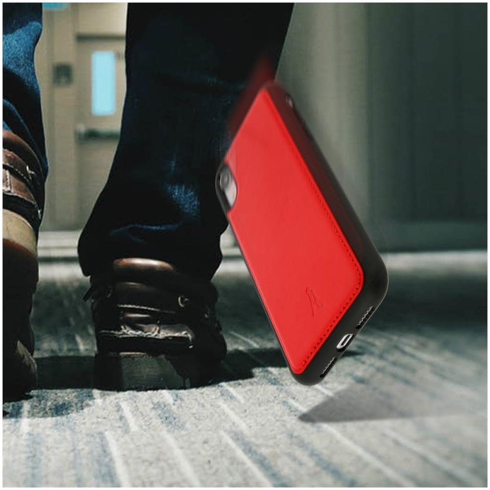 Cover Apple Iphone Xr Protezione Rigida Vera Pelle Rosso - Foto 5