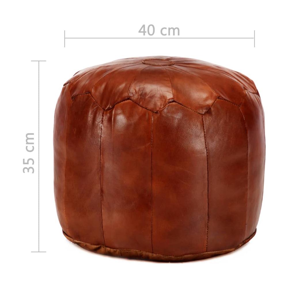 Pouf Tanno 40x35 Cm In Vera Pelle Di Capra - Foto 8