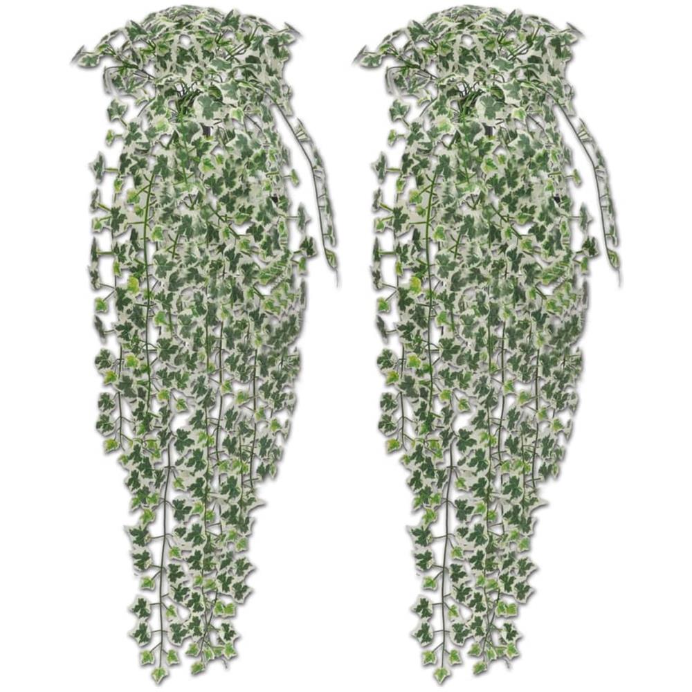 Foglie Artificiali Di Edera 4 Pz Variegata 90 Cm - Foto 3
