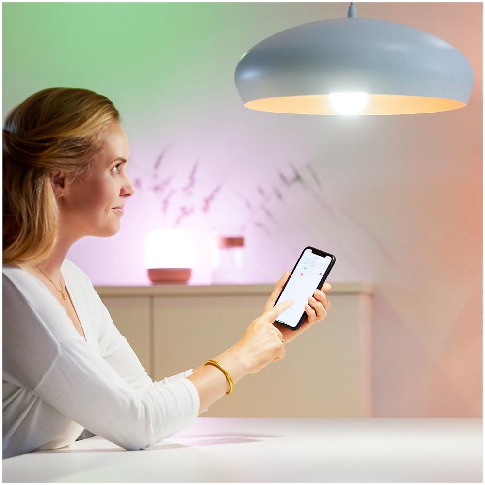 Lampadina Modello Globo Con Attacco E27 - Connessione Alexa Google Home - Wifi - Luce Da Calda A Fredda - Installazione Interna - Controllo Con Smartphone O Voce - Durata Media Di 25000 Ore - Voltaggio 220-240v - Foto 2