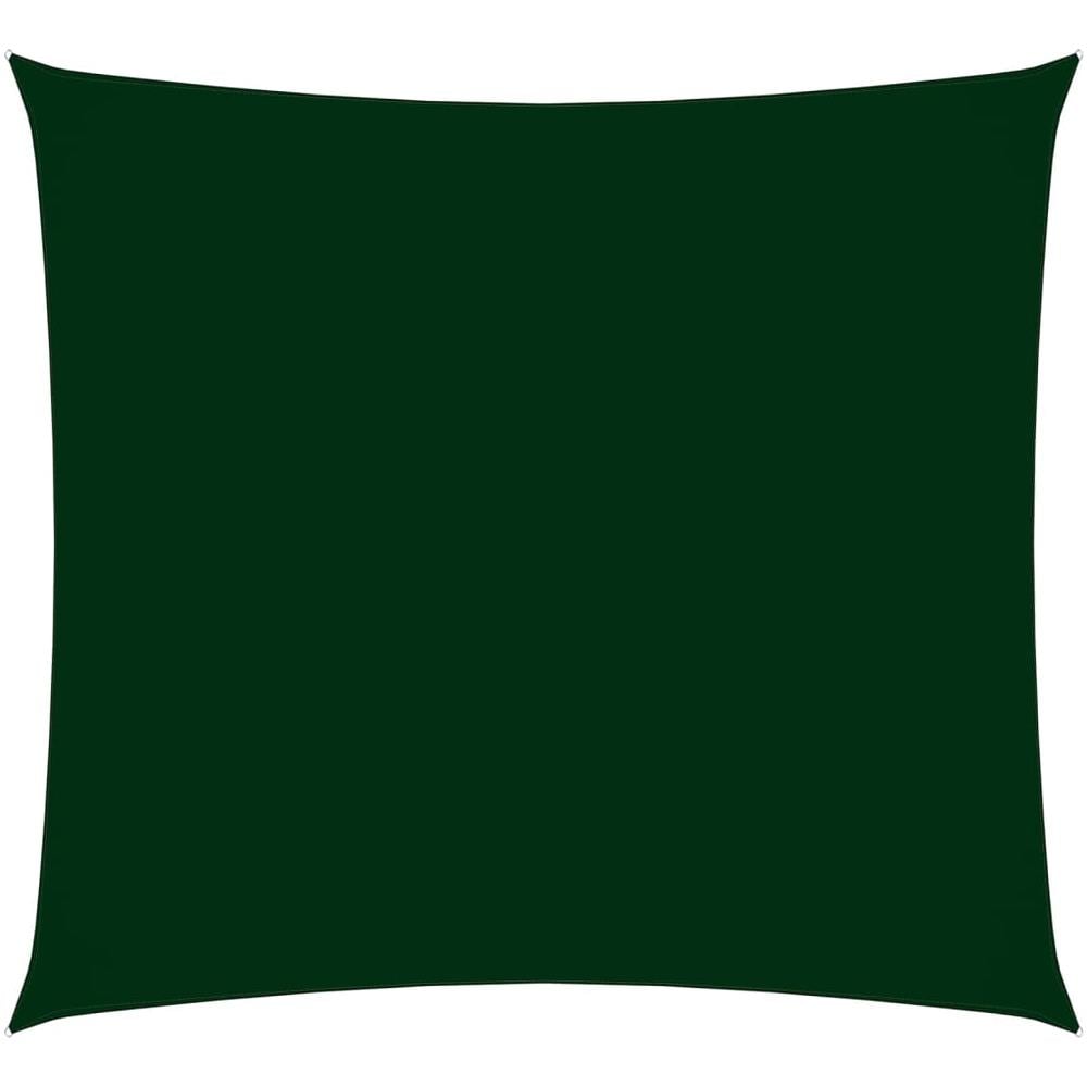 Parasole a Vela in Tela Oxford Quadrato 7x7 m Verde Scuro - Foto 1
