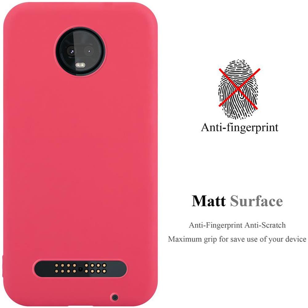 Custodia Compatibile Con Motorola Moto Z3 Play In Candy Rosso - Coperchio Protettivo In Silicone Tpu Flessibile - Foto 2