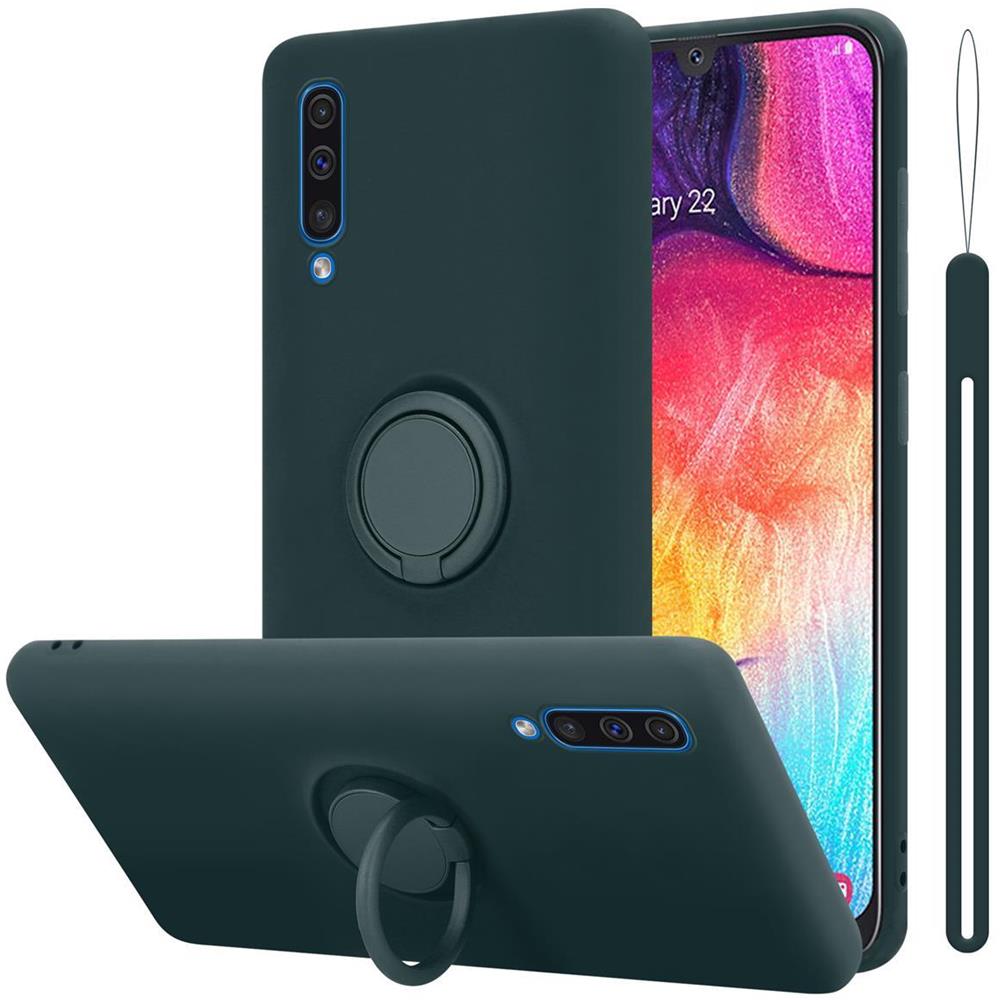 Cadorabo Custodia Compatibile Con Samsung Galaxy A50 / A50s / A30s In Liquid Verde - Coperchio Protettivo In Silicone Tpu Flessibile Con Anello - Foto 1
