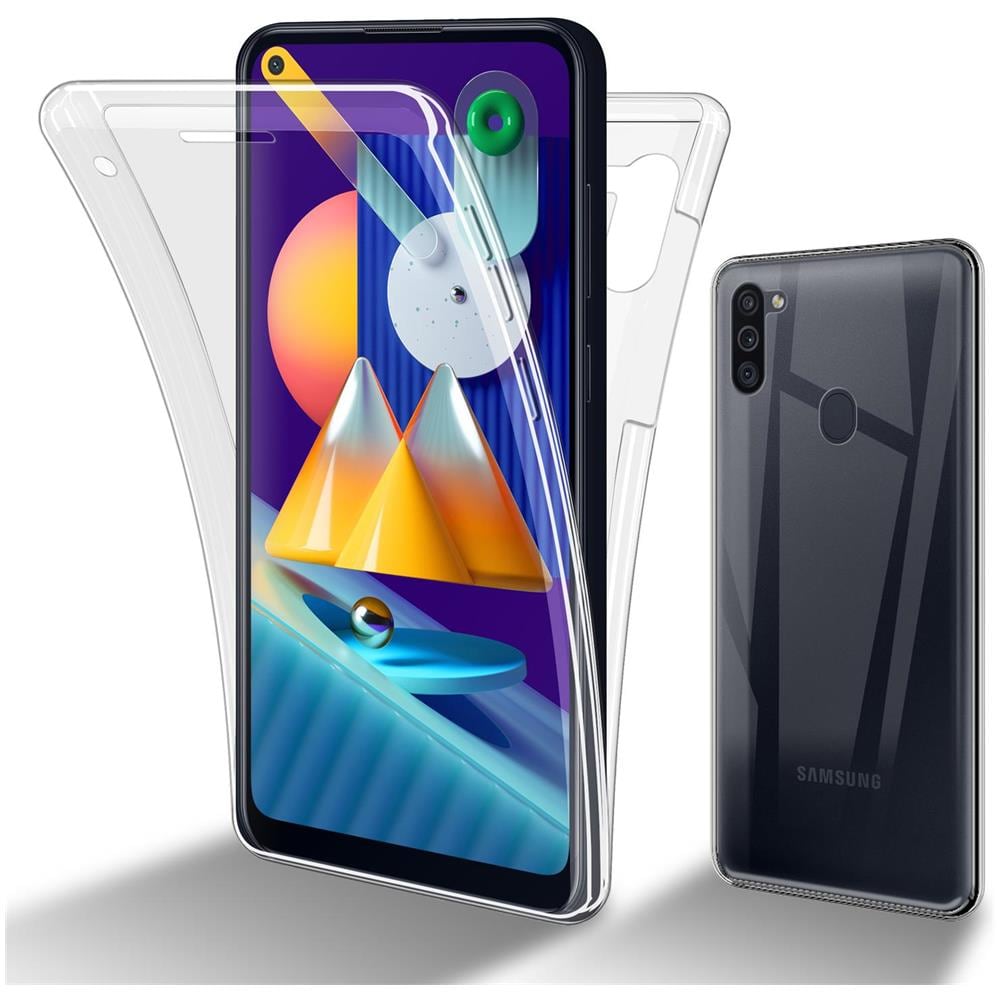 Custodia Compatibile Con Samsung Galaxy A11 Eu / M11 In Transparente - 360° Full Body Copertura Protettiva - Protezione Anteriore E Posteriore, Protezione A Tutto Tondo Con Protezione Del Display - Foto 1