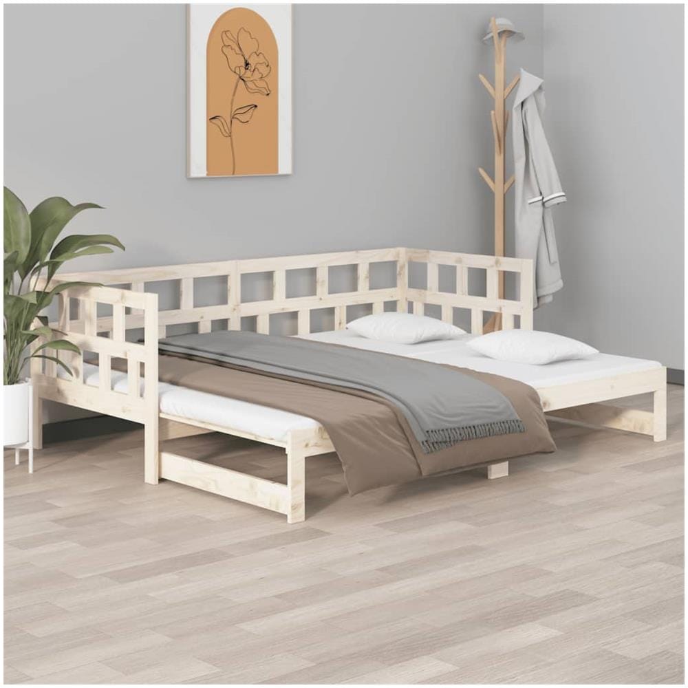 Dormeuse Estraibile In Legno Massello Di Pino 2x (80x200) Cm - Foto 1