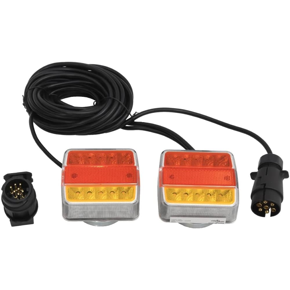 Luci Rimorchio 2 Pz Rosso 10,5x7,5x10 Cm 12v Lampadina Led - Foto 1