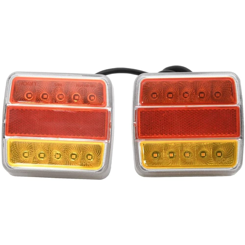 Luci Rimorchio 2 Pz Rosso 10,5x7,5x10 Cm 12v Lampadina Led - Foto 3