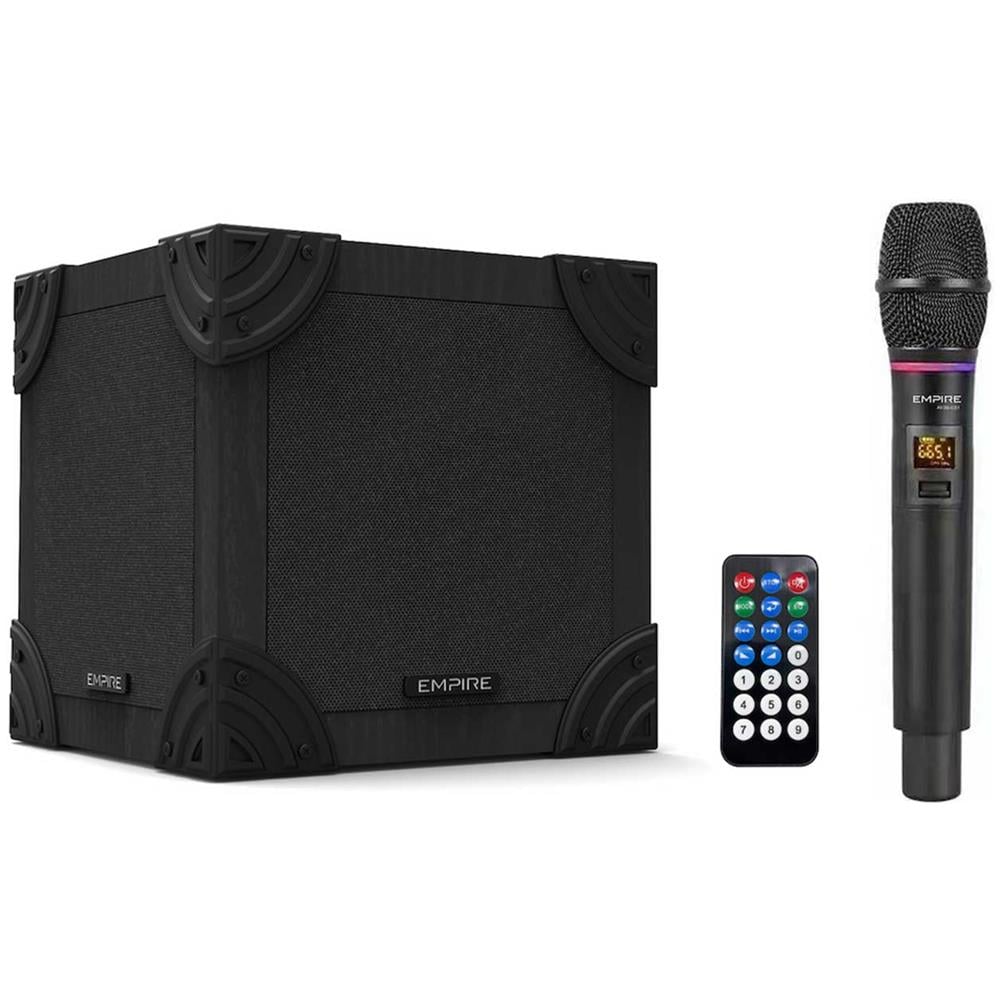 Sistema Audio Portatile Mini QUBO Stereo Potenza 100 W Bluetooth Nero con Radiomicrofono Ice e Telecomando - Foto 1